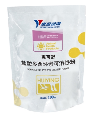 Médecine vétérinaire de poulet de traitement de Pullorum, poudre soluble de chlorhydrate de Doxycycline de 10%